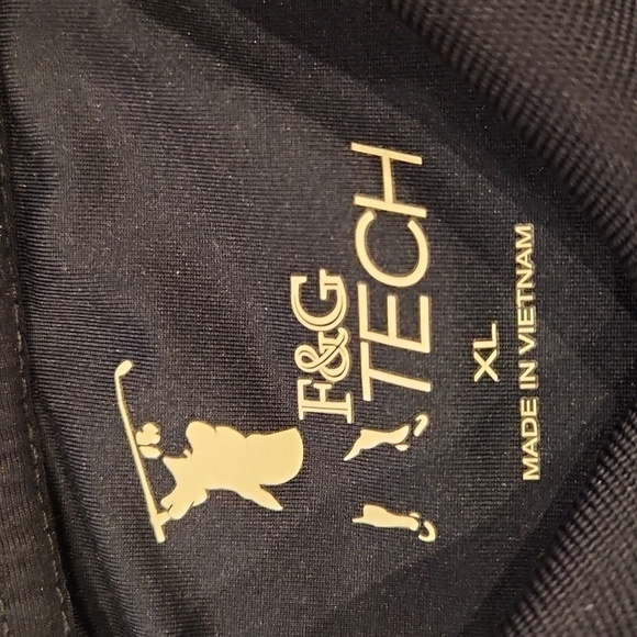 F&G Tech Light & Navy Blue Stripes The Royal Dublin Golf Club Polo Shirt - Picture 5 of 8